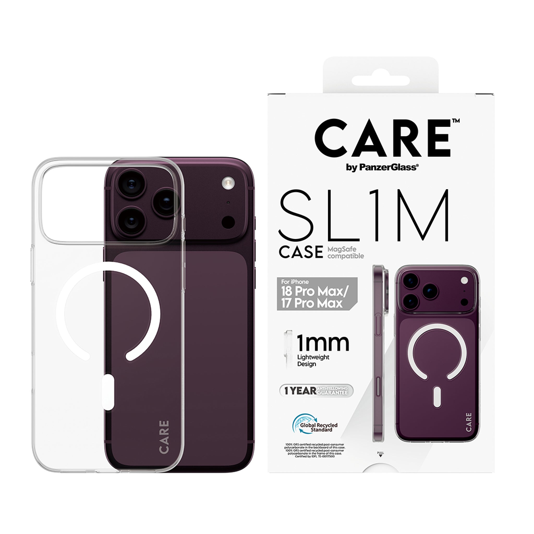 CARE™ by PanzerGlass® SL1M Case Transparent m. MagSafe iPhone 18 Pro Max | 17 Pro Max